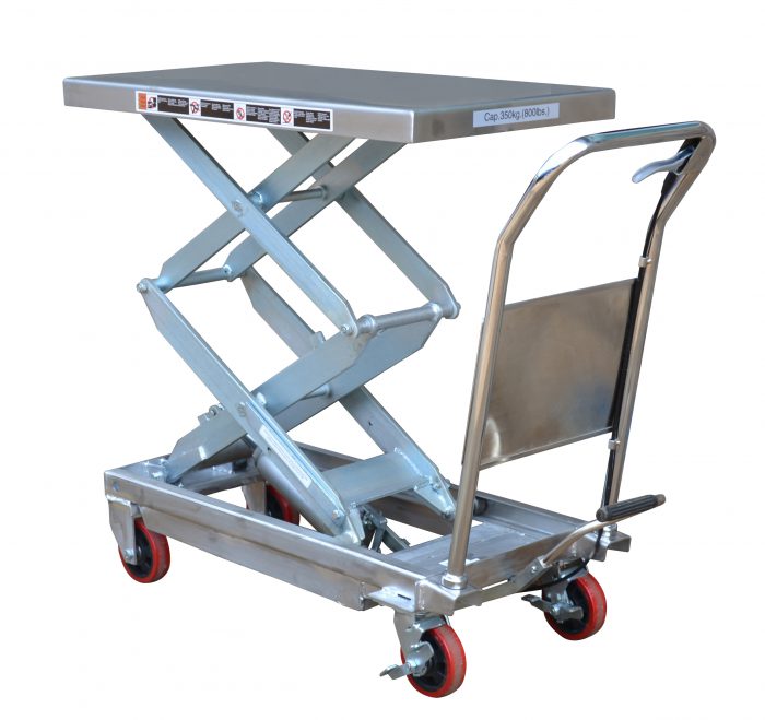TFD35S Partial Stainless Steel Double Scissor Lift Table