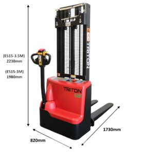ES15 Fully Electric Stacker Sizes 1500kg