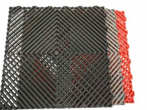 Vented Interlocking Garage Floor Tiles