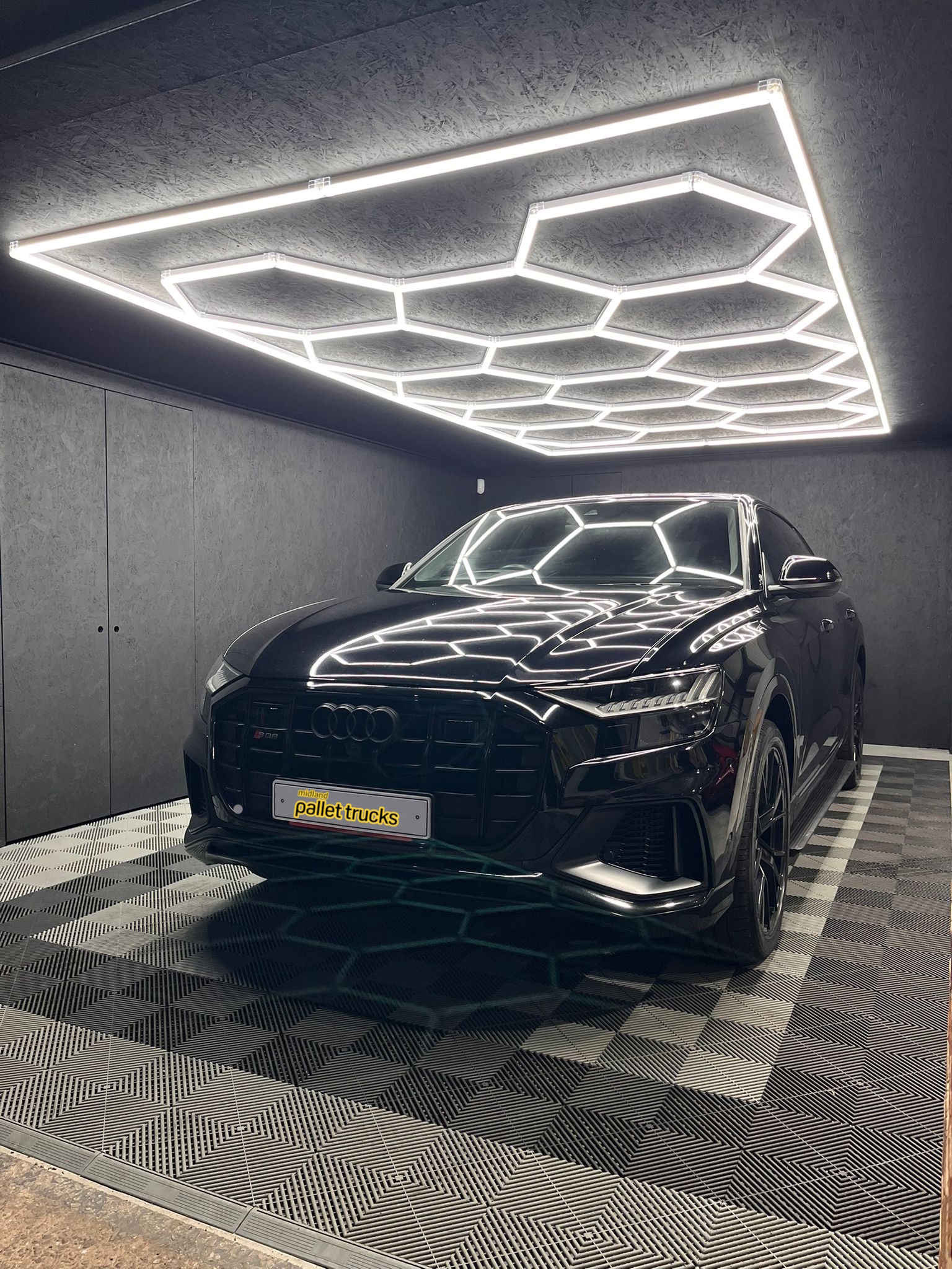 Floor Tiles with vehicle on Vented floor tiles with car on