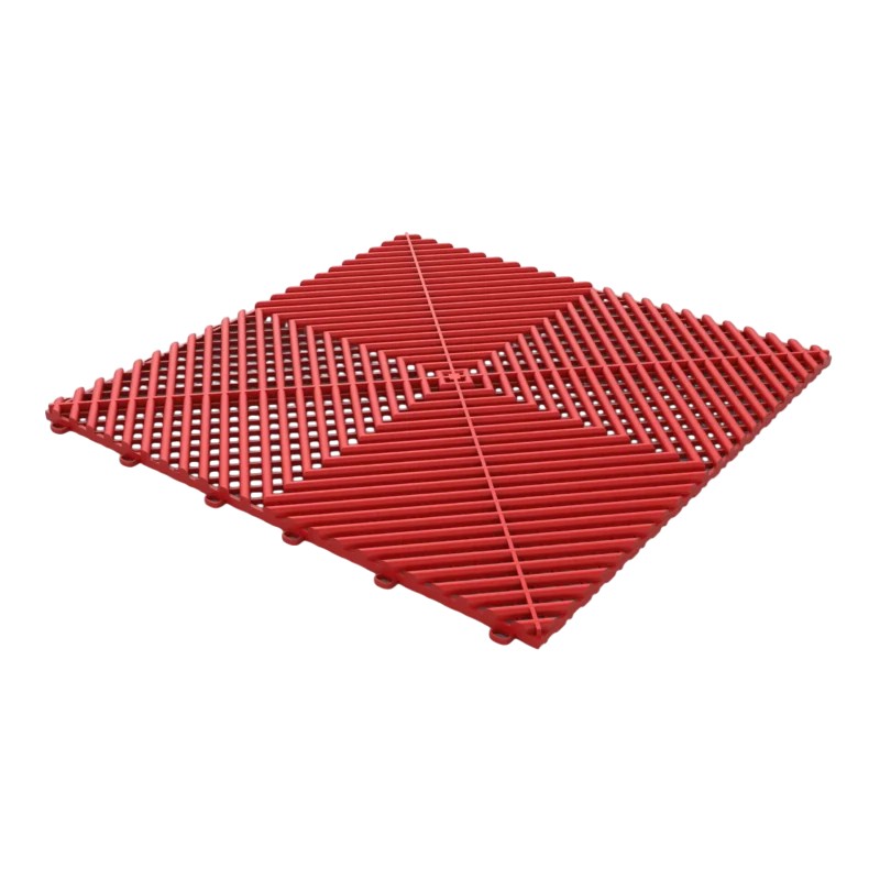 Red Vented Interlocking Garage Tile Red Vented Interlocking Garage Tile
